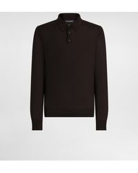 Dolce & Gabbana - Fine-Gauge Cashmere Polo Shirt - Lyst