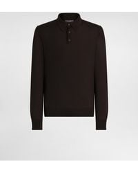 Dolce & Gabbana - Polo En Jersey De Cachemire - Lyst