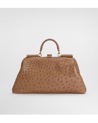 Dolce & Gabbana - Large Grandma Ostrich Leather Handbag - Lyst