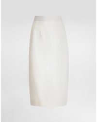 Dolce & Gabbana - Bi-Stretch Twill Pencil Skirt - Lyst