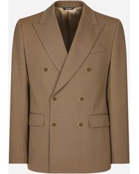 Dolce & Gabbana - Double-Breasted Technical Gabardine Jacket - Lyst