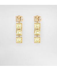Dolce & Gabbana - Logo-Plaque Earrings - Lyst
