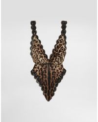 Dolce & Gabbana - Leo- Satin Bodysuit - Lyst