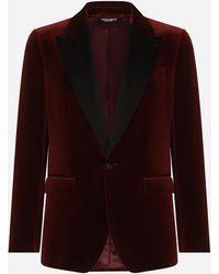 Dolce & Gabbana - Velvet Tuxedo Jacket - Lyst