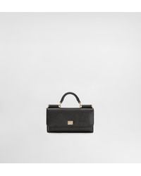 Dolce & Gabbana - Minibolso En Piel De Becerro Con Estampado Dauphine - Lyst