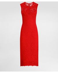 Dolce & Gabbana - フローラル コルドネットレース ロンゲット シースドレス - Lyst