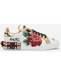 dolce gabbana rose sneakers