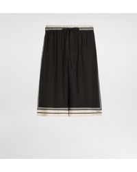 Dolce & Gabbana - Logo And Stripe-Print Vanity Silk Bermuda Shorts - Lyst