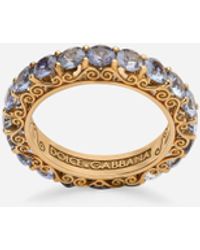 Dolce & Gabbana Alianza Eternity Heritage de oro amarillo 18 kt con zafiros azules - Metálico