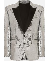 Dolce & Gabbana - Sicilia Sequined Single-Breasted Tuxedo Jacket - Lyst