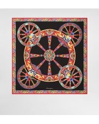 Dolce & Gabbana - 50X50 Carretto-Print Silk Twill Scarf - Lyst