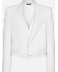Dolce & Gabbana - Single-Breasted Sicilia-Fit Jacket With Faux Vest - Lyst
