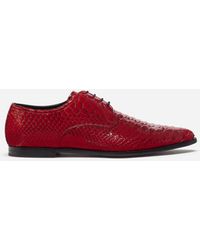 Dolce & Gabbana Zapatos derby de pitón - Rojo