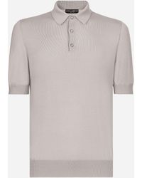Dolce & Gabbana - Pull Polo En Cachemire Et Soie - Lyst