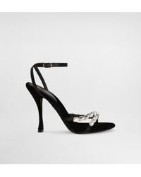 Dolce & Gabbana - Satin Sandals With Gemstone Embellishment - Lyst