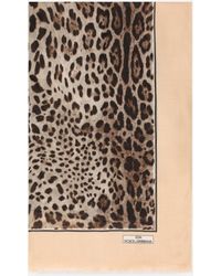 Dolce & Gabbana - Kim Dolce&Gabbana Silk Leopard Print Scarf - Lyst