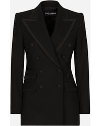 Dolce & Gabbana - Double-Breasted Twill Turlington Tuxedo Jacket - Lyst