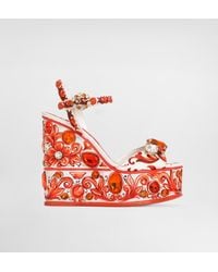 Dolce & Gabbana - Sandalo Zeppa - Lyst