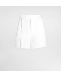 Dolce & Gabbana - Cotton Gabardine Shorts With Double Darts - Lyst