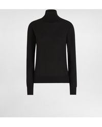 Dolce & Gabbana - Wool Turtle-Neck Sweater With Dg Logo Embroidery - Lyst