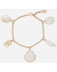 Dolce & Gabbana - Pulsera Con Logotipo Dg Y Detalles De Conchas - Lyst