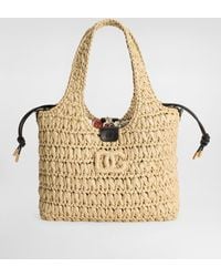 Dolce & Gabbana - ラフィア クロシェ ショッピングバッグ - Lyst