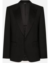 Dolce & Gabbana - Single-Breasted Flannel Taormina-Fit Jacket - Lyst