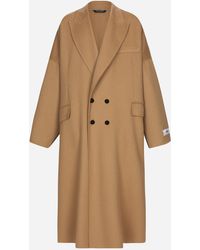 Dolce & Gabbana - Abrigo De Botonadura Doble En Cachemira De Doble Cara - Lyst
