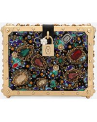Dolce & Gabbana - Jacquard Dolce Box Bag With Embroidery - Lyst