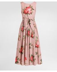 Dolce & Gabbana - Floral Motif Dress - Lyst