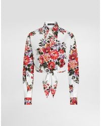 Dolce & Gabbana - Flower Bouquet-Print Cotton Shirt - Lyst