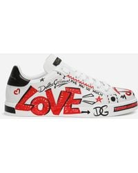 Dolce & Gabbana - Portofino Love Dg Sneakers - Lyst