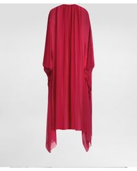 Dolce & Gabbana - Langer Kaftan Aus Seidenchiffon Mit Kordelzug - Lyst