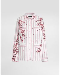 Dolce & Gabbana - Vanity Shirt With Flower Embroidery - Lyst