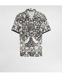 Dolce & Gabbana - Majolica-Print Hawaii Crochet Lace Shirt - Lyst
