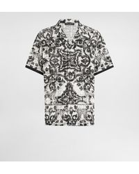 Dolce & Gabbana - Majolica-Print Hawaii Crochet Lace Shirt - Lyst
