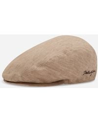 Dolce & Gabbana - Mélange-Effect Linen Flat Cap - Lyst