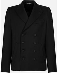 Dolce & Gabbana - エンブロイダリーサテン ダブルブレスト ジャケット - Lyst