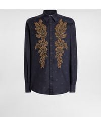 Dolce & Gabbana - Logo-Print Martini Poplin Shirt - Lyst