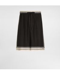 Dolce & Gabbana - Logo And Stripe-Print Vanity Silk Bermuda Shorts - Lyst