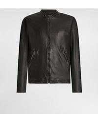 Dolce & Gabbana - Leather Jacket With Zipper - Lyst