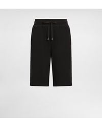 Dolce & Gabbana - Jersey Jogging Shorts With Logo Tag - Lyst