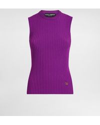 Dolce & Gabbana - Viscose Tank Top - Lyst