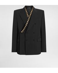Dolce & Gabbana - Double-Breasted Sicilia Bistrecht Wool Canvas Jacket - Lyst