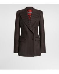 Dolce & Gabbana - Turlington Double-Breasted Twill Pinstripe Jacket - Lyst