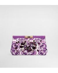 Dolce & Gabbana - Brocade-Print Embroidered Marlene Shoulder Bag - Lyst