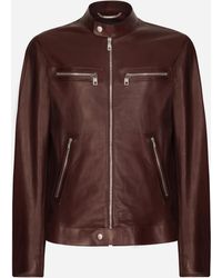 Dolce & Gabbana - Leather Jacket - Lyst