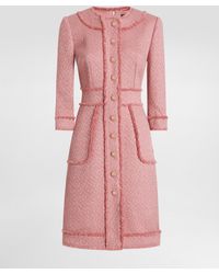 Dolce & Gabbana - Raschel Tweed A-Line Shirt Dress - Lyst