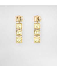 Dolce & Gabbana - Logo-Plaque Earrings - Lyst
