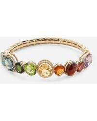 Dolce & Gabbana - Bracelet En Or Jaune 18 Ct Avec Pierres Multicolores - Lyst